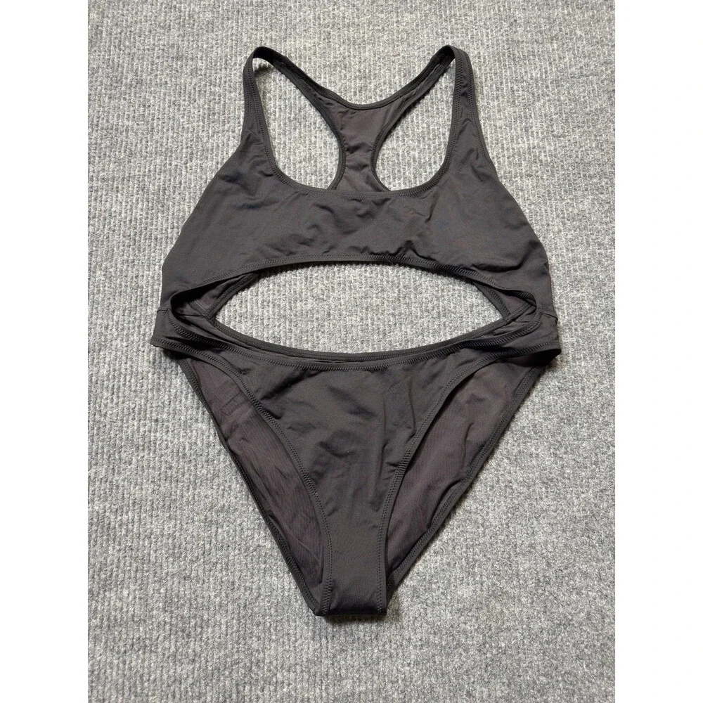 Skims Swims Women Size 3X Cut Out Monokini One Piece Swimsuit Black SW-MKN-0012